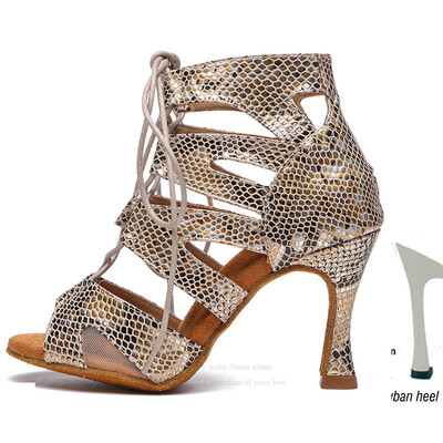 Γυναικεία Παπούτσια Αίθουσα χορού Latin Dance Παπούτσια Γυναικεία Tango Jazz Dancing Παπούτσια γάμου χορού Λευκές τετράγωνες μπότες JuseDanc