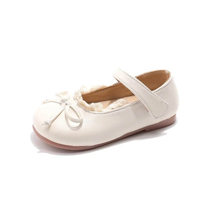 2024 m. vaikiški odiniai batai mergaitėms rudeniui Nauji saldūs peteliškės madingi prancūziško stiliaus minkšti apatiniai elegantiški nėriniai, universalūs prašmatnūs batai