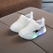 Bērnu gaismas apavi Zēniem un meitenēm mirdzoši gaiši sieta kedas Little Kids mirdzošas kedas Bērnu LED apgaismojuma apavi