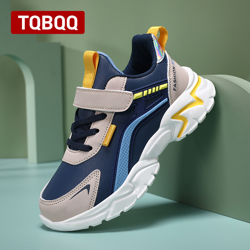 Bērnu un zēnu ādas ūdensnecaurlaidīgi sporta apavi bērniem, moderni ikdienas sporta apavi, skolas klases ceļu pretslīdes skriešanas apavi