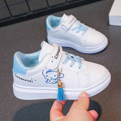 Sanrio meiteņu modes jauka multfilma Cinnamoroll ikdienas sporta apavi Bērnu jauki pušķi Pretslīdēšanas kedas bērnu galda apavi