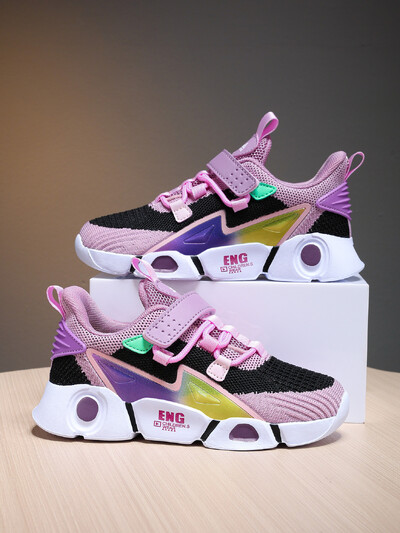 2024. gada jauni moderni bērnu ikdienas sporta apavi, ērti un elpojoši tīkla apavi studentiem