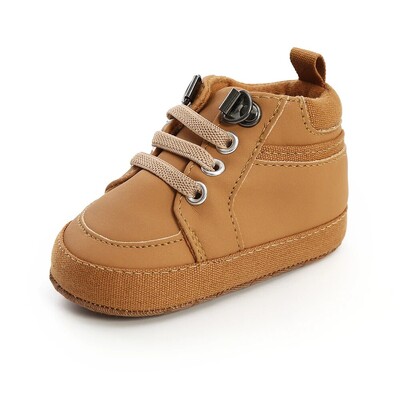 Meckior Baby Boy Sneakers jaundzimušo PU ādas zīdaiņu ikdienas meiteņu apavi Mīksta zole Pretslīdēšana Toddler First Walkers Bērnu gultiņas apavi