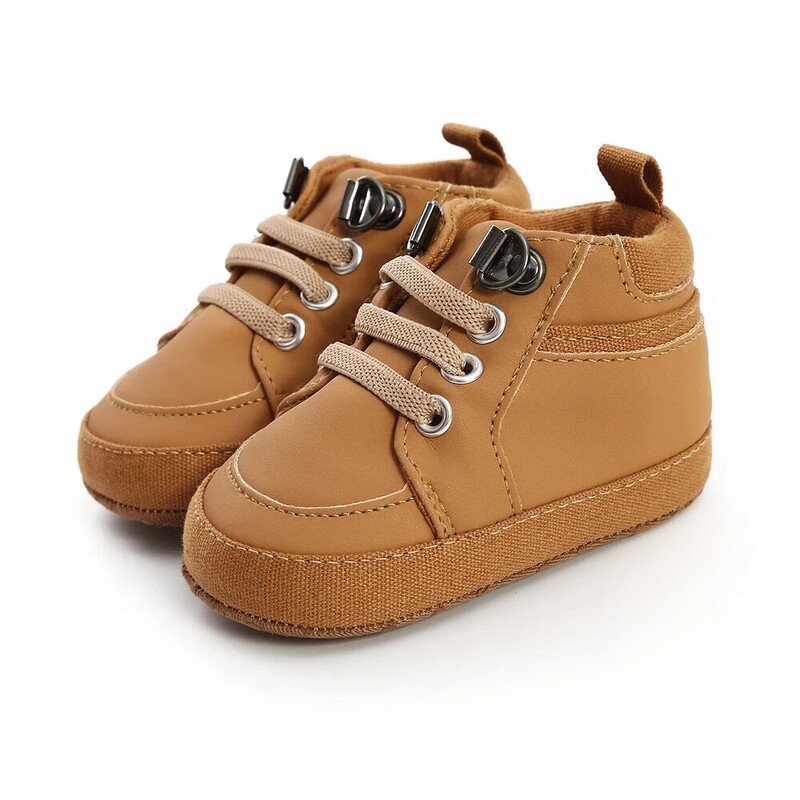 Meckior Baby Boy Sneakers jaundzimušo PU ādas zīdaiņu ikdienas meiteņu apavi Mīksta zole Pretslīdēšana Toddler First Walkers Bērnu gultiņas apavi