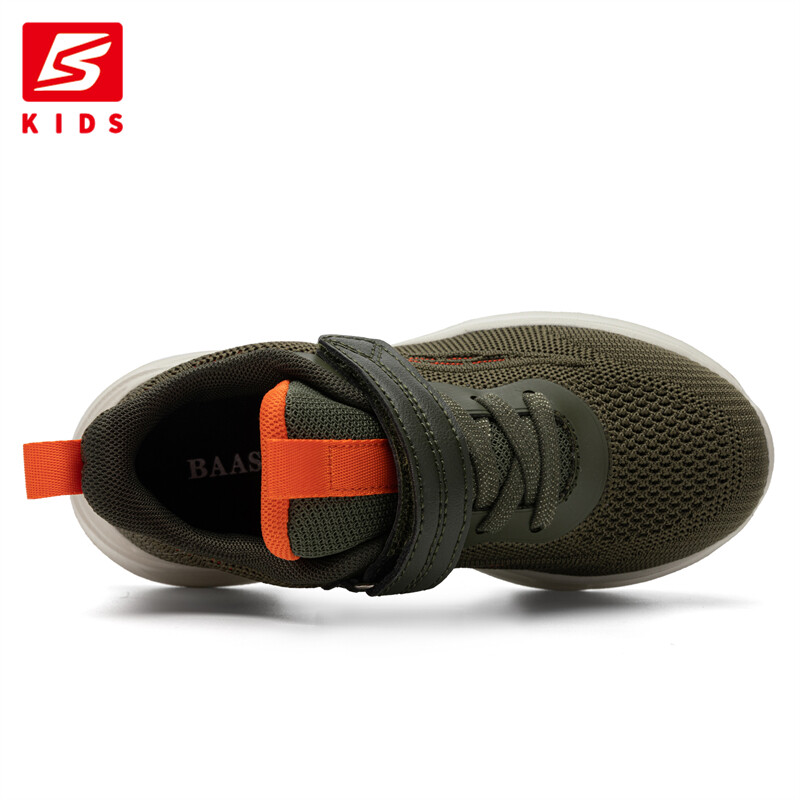 Baasploa Bērnu sporta apavi Jauni tīklveida elpojoši skriešanas apavi bērniem Komforta vieglas ikdienas kedas Neslīdošas zēnu meitenes