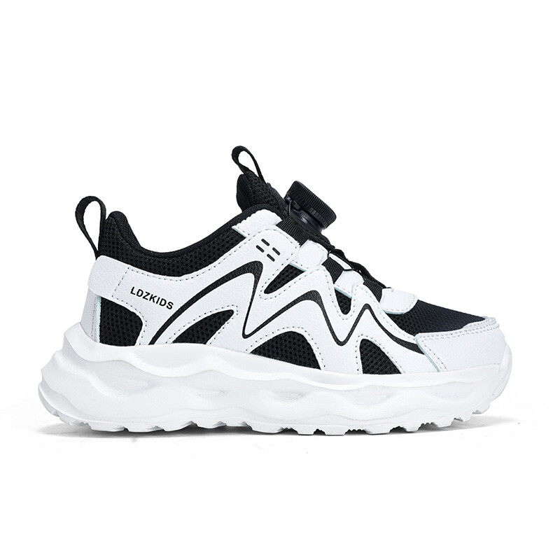 Bērnu kedas sporta apavi zēniem Modes ādas bērnu komforta apavi elpojošiem tīklveida apaviem ikdienas āra skriešanas apavi