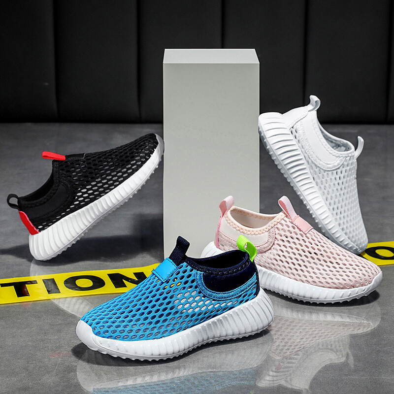 Vasaras bērnu apavi Bērnu kedas zēniem elpojošs dobs siets ikdienas čības, plakanas skolas skriešanas sporta apavi meitenēm teniss