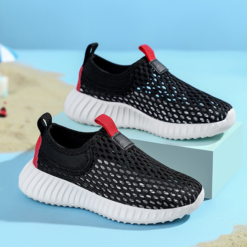 Vasaras bērnu apavi Bērnu kedas zēniem elpojošs dobs siets ikdienas čības, plakanas skolas skriešanas sporta apavi meitenēm teniss