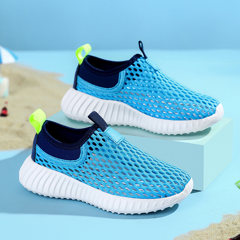 Vasaras bērnu apavi Bērnu kedas zēniem elpojošs dobs siets ikdienas čības, plakanas skolas skriešanas sporta apavi meitenēm teniss