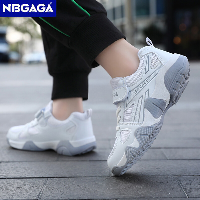 Bērnu mazas baltas kurpes pavasara/rudens bērnu sporta apavi Pretslīdēšanas 5-16 gadus veciem zēniem ikdienas galda apavi Mīkstas zoles tenisa kedas