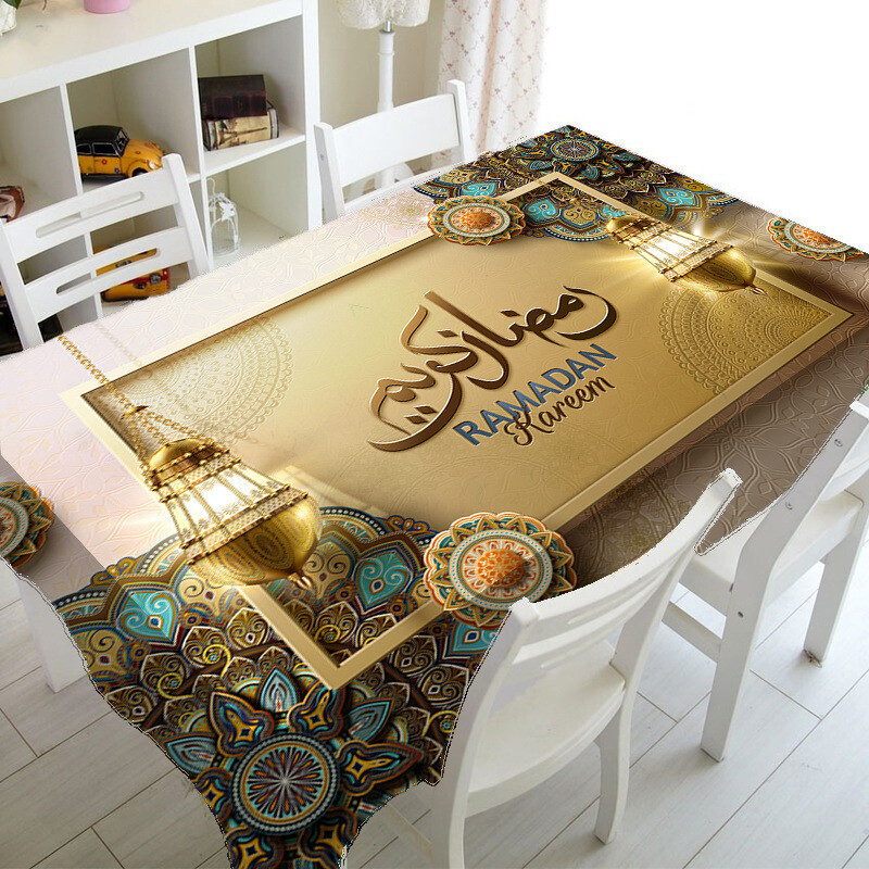 Határon átnyúló új karácsonyi gyári közvetlen szállítás egyedi dohányzóasztal négyzet alakú kerek asztal vízálló színes terítő étkezőasztal poliészter nagy