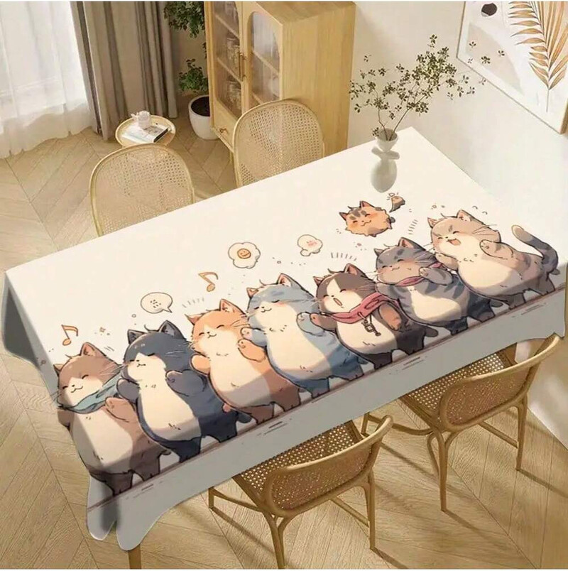 Határon átnyúló új karácsonyi gyári közvetlen szállítás egyedi dohányzóasztal négyzet alakú kerek asztal vízálló színes terítő étkezőasztal poliészter nagy