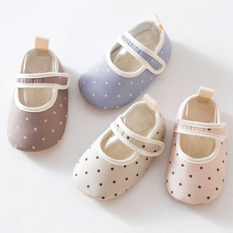 MILANCEL New Spring Baby Prewalker 0-18 M Toddler Cute Dots Neslīdoši apavi zīdaiņiem, 5 krāsu grīdas apavi