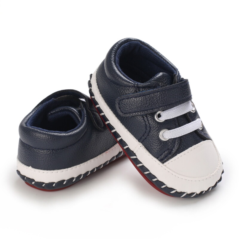 Zēnu apavi PU ādas gadījuma neslīdoši mazuļu sporta kristību pirmie staigātāji 0–18 mēn.