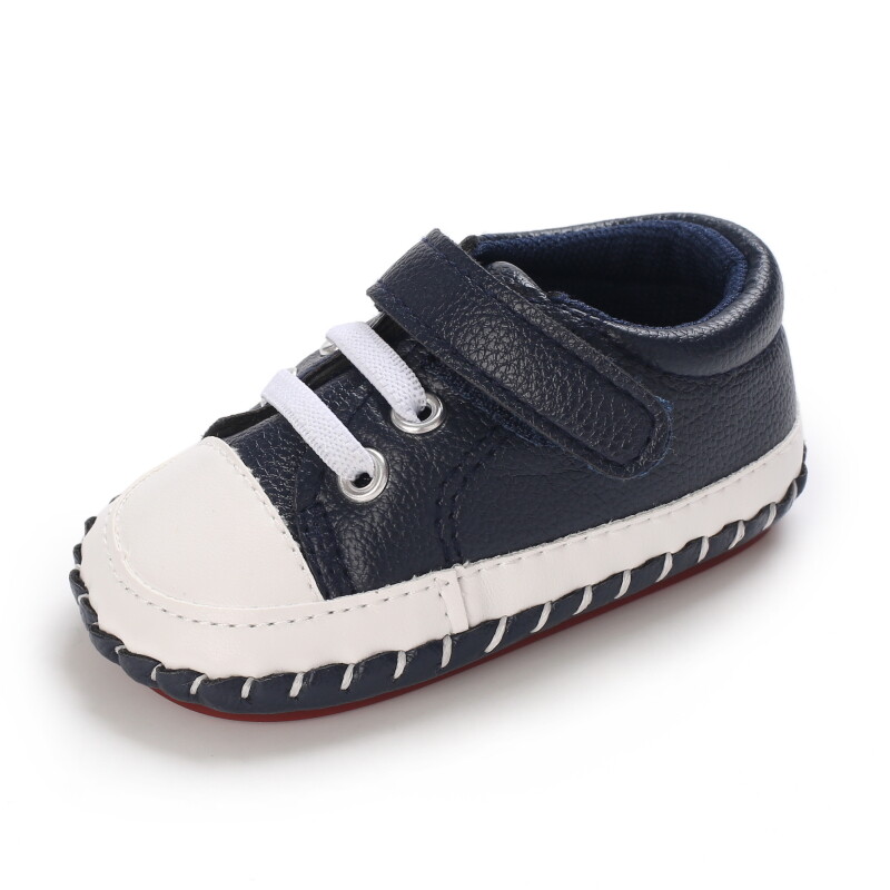 Zēnu apavi PU ādas gadījuma neslīdoši mazuļu sporta kristību pirmie staigātāji 0–18 mēn.