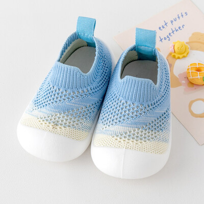 Jauni gradienta krāsu vienkārši personalizēti mazuļu apavi, neslīdoši zīdaiņu un mazuļu izolējošie bērnu apavi