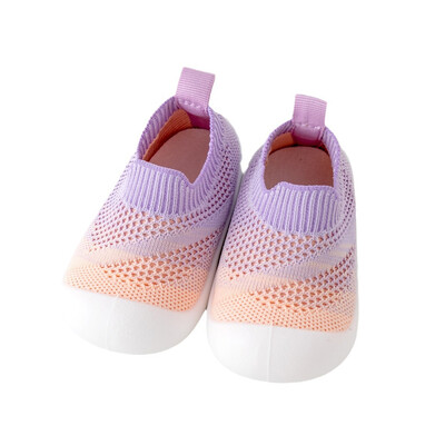 Jauni gradienta krāsu vienkārši personalizēti mazuļu apavi, neslīdoši zīdaiņu un mazuļu izolējošie bērnu apavi