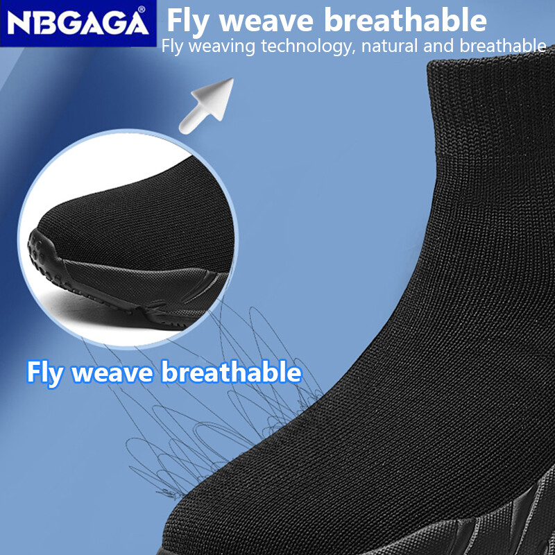 Klasične crne dječje cipele s čarapama Pletene modne visoke tenisice za dječake Djevojčice Ležerni sport na otvorenom 5-16 godina Dječji tenis