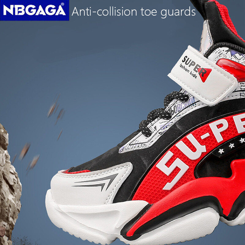 Sporta bērnu ādas kedas četru sezonu zēniem ikdienas apavi Neslīdoši bērnu modes skolas pastaigu apavi skriešanai, 28-39 izmērs