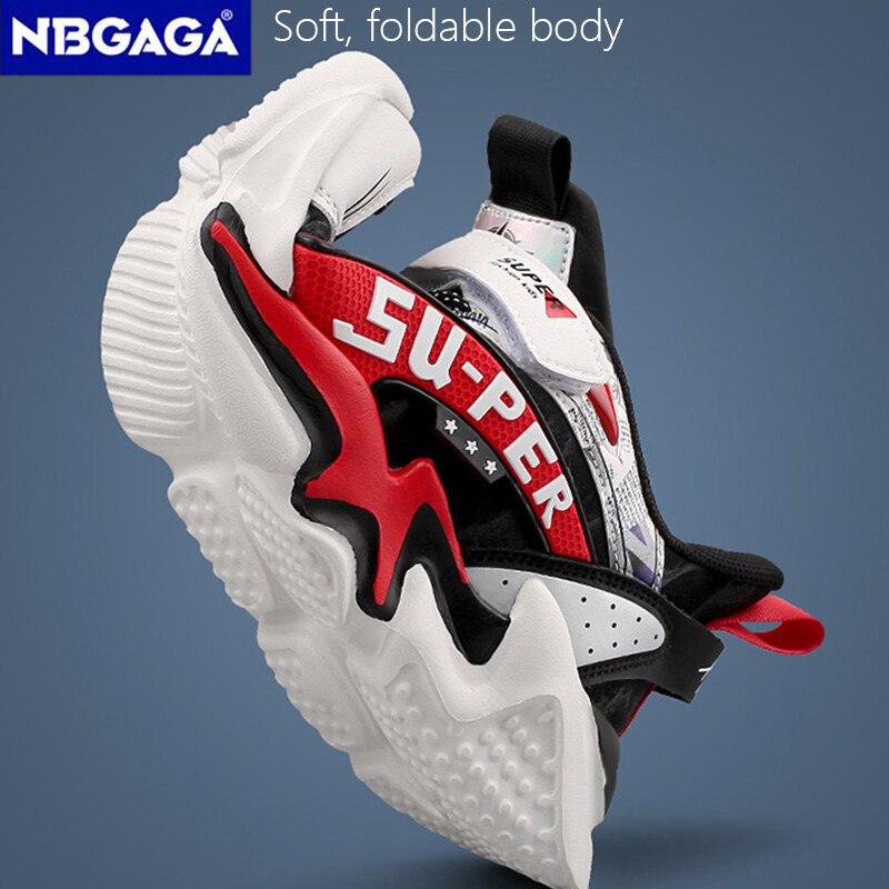 Sporta bērnu ādas kedas četru sezonu zēniem ikdienas apavi Neslīdoši bērnu modes skolas pastaigu apavi skriešanai, 28-39 izmērs