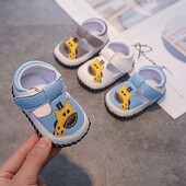 Vasariniai kūdikių batai Madingi laisvalaikio animaciniai filmukai žirafa kūdikių sandalai 0-18M berniukų guminiai padai neslystantys vaikščiojimo batai