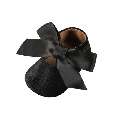 Meiteņu apavi Bowknot Dzīvokļi Kāzu Princeses Kleita Apavi Baleta čības Neslīdoša Gumijas zole Mazuļa pirmās pastaigas kurpes