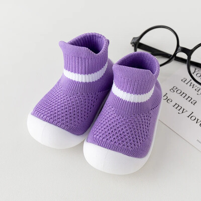 Toddler Baby Summer Mesh elpojošs First Walker Pure Color Girls Boys 0-3T Neslīdoši ikdienas apavi Vieglas kedas Sandales