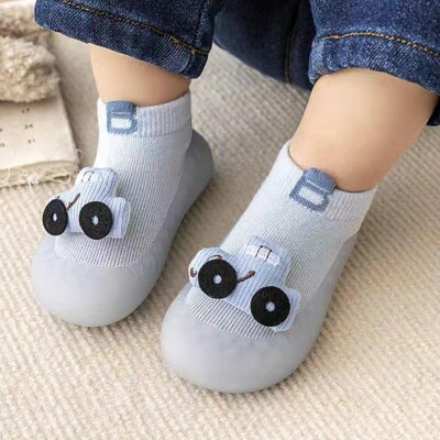 Zīdaiņu, toddler, pavasara vasara, mīkstas zoles zeķu kurpes Cute Animals Unisex Baby Neslīdošas grīdas zeķes Bērniem 0-3T Viegls priekšgājējs
