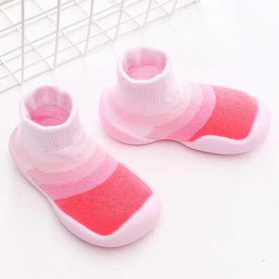 Unisex zīdaiņu apavi Pirmie apavi Zīdaiņu staigulīši Toddler First Walker Baby Girl Bērni Mīksta gumijas zole Bērnu apavi adīti zābaciņi Pretslīdes