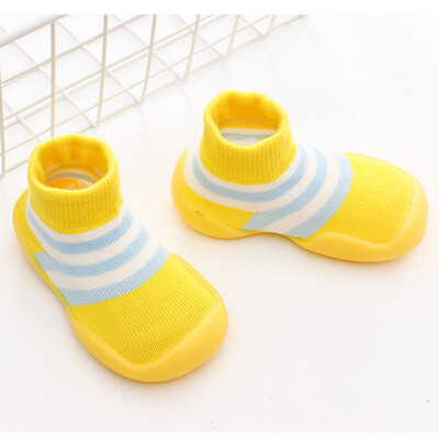Unisex zīdaiņu apavi Pirmie apavi Zīdaiņu staigulīši Toddler First Walker Baby Girl Bērni Mīksta gumijas zole Bērnu apavi adīti zābaciņi Pretslīdes