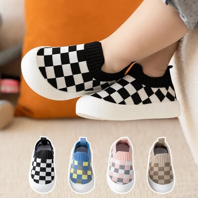 Άνοιξη 2024 Νέα slip-on παιδικά παπούτσια Baby First Walkers αγόρια κορίτσια Φθινοπωρινά αντιολισθητικά Κλασικά καρό αθλητικά παπούτσια Αθλητικά παπούτσια