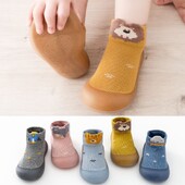 Zīdaiņu, toddler, pavasara vasara, mīkstas zoles zeķu kurpes Cute Animals Unisex Baby Neslīdošas grīdas zeķes Bērniem 0-3T Viegls priekšgājējs