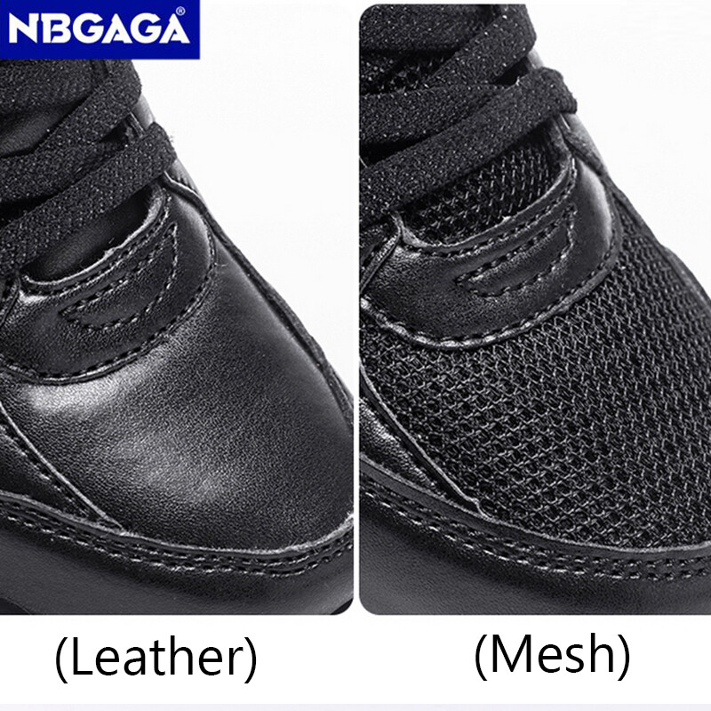 Bērnu kedas zēniem Ādas skriešanas apavi Skolas bērnu melni ikdienas pastaigu apavi Neslīdoši sporta tenisa izmēri 28-39