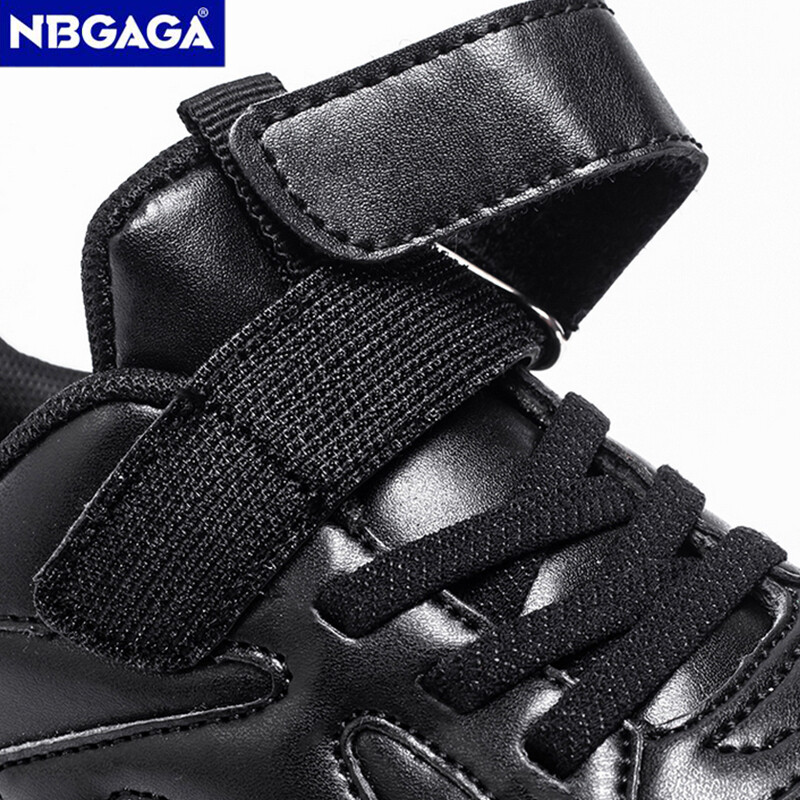 Bērnu kedas zēniem Ādas skriešanas apavi Skolas bērnu melni ikdienas pastaigu apavi Neslīdoši sporta tenisa izmēri 28-39