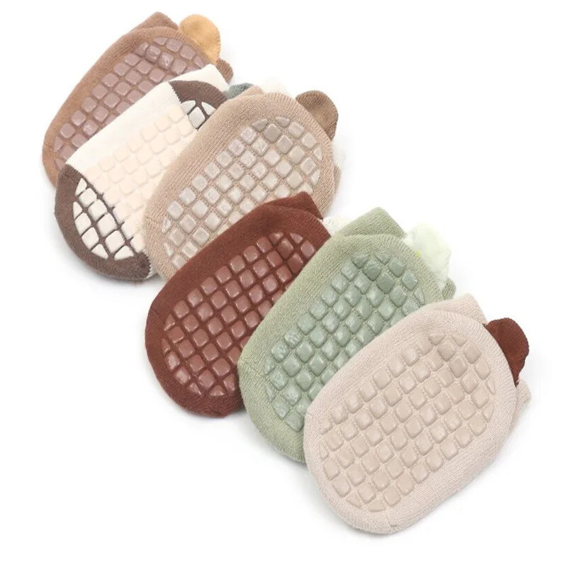 0-5 éves téli vastag frottír pamut baba zokni gumitalppal csecsemő állat vicces zokni újszülött beltéri padlózokni új
