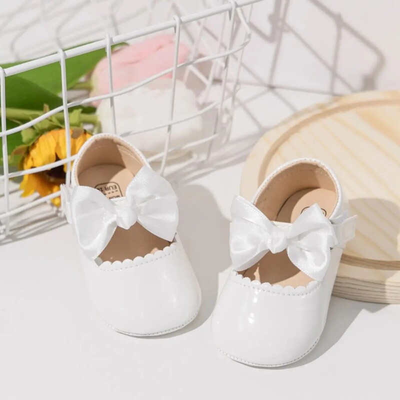 Meckior 2024 baba csipke hercegnős cipők egyszerű csatos lakkbőr cipők gumi csúszásgátló kültéri kisgyermekeknek lányoknak