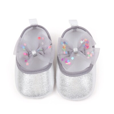Χαριτωμένα κοριτσάκια Princess Flats Παπούτσια με πούλιες διχτυωτοί φιόγκοι Μαλακές σόλες Casual παπούτσια για περπάτημα για νεογέννητα παιδικά παπούτσια κούνιας