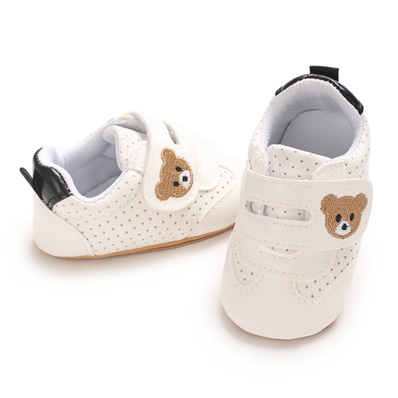 Jaundzimušajiem, zēniem, meitenēm, kedas, jaukas lāča izšuvums zīdaiņiem, pirmie pastaigu apavi maziem bērniem, neslīdoši ikdienas apavi