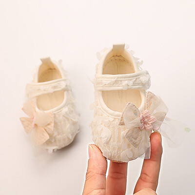 Обувки за новородено момиченце Princess Bow Flats Shoes Infants Petal Walker Обувки за бебешко креватче за новородени Сладки меки подметки First Walkers