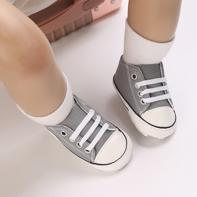 Baby Canvas Classic Αθλητικά Παπούτσια Νεογέννητα Αγόρια και Κορίτσια με εμπριμέ αστέρι First Walkers Παπούτσια για βρέφη Αντιολισθητικά παιδικά παπούτσια