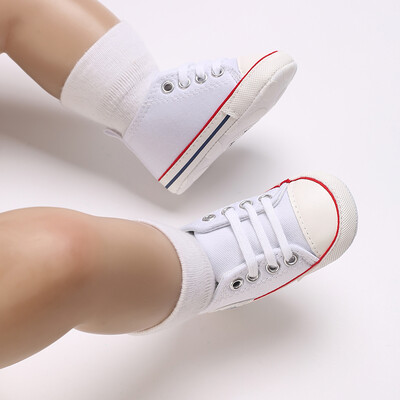 Baby Canvas Classic Αθλητικά Παπούτσια Νεογέννητα Αγόρια και Κορίτσια με εμπριμέ αστέρι First Walkers Παπούτσια για βρέφη Αντιολισθητικά παιδικά παπούτσια