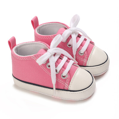 Baby Canvas Classic Αθλητικά Παπούτσια Νεογέννητα Αγόρια και Κορίτσια με εμπριμέ αστέρι First Walkers Παπούτσια για βρέφη Αντιολισθητικά παιδικά παπούτσια