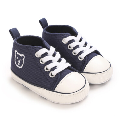 Baby Canvas Classic Αθλητικά Παπούτσια Νεογέννητα Αγόρια και Κορίτσια με εμπριμέ αστέρι First Walkers Παπούτσια για βρέφη Αντιολισθητικά παιδικά παπούτσια