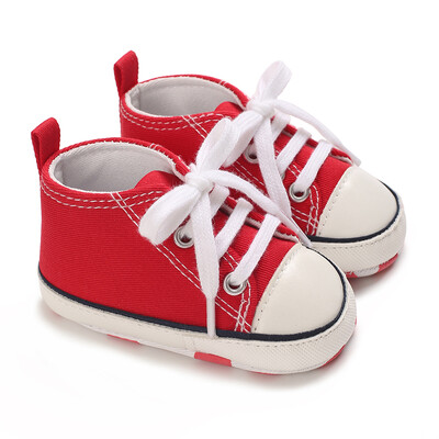 Baby Canvas Classic Αθλητικά Παπούτσια Νεογέννητα Αγόρια και Κορίτσια με εμπριμέ αστέρι First Walkers Παπούτσια για βρέφη Αντιολισθητικά παιδικά παπούτσια