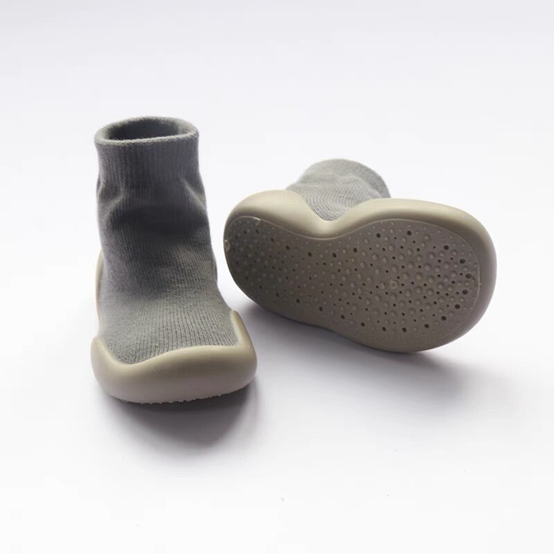 Zīdaiņu pastaigu apavi Pavasaris un Rudens Bērnu Vienkrāsainas Pretslīdes Bērnu Apavi Zeķes Grīdas zeķes zēniem un meitenēm