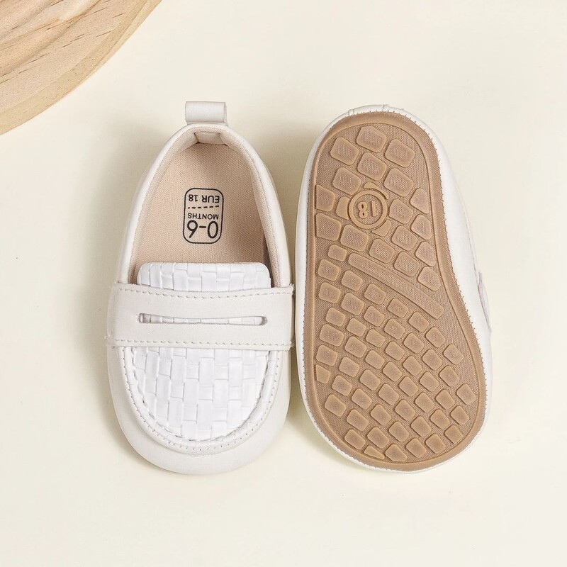 KIDSUN Baby Girls Boys Klasszikus naplopók csecsemők Oxford ruha Cipők Prewalker Soft Slip On mokaszin kiságy lapos újszülött cipők