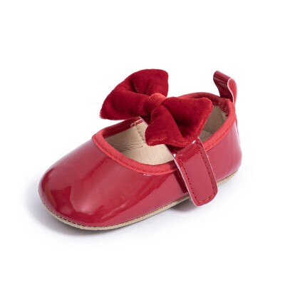 Meckior 2024. gada jauni meiteņu apavi, sarkani, ikdienas kleitu apavi, neslīdoši PU ādas ballīšu apavi kāzu princesēm, 0–18 M