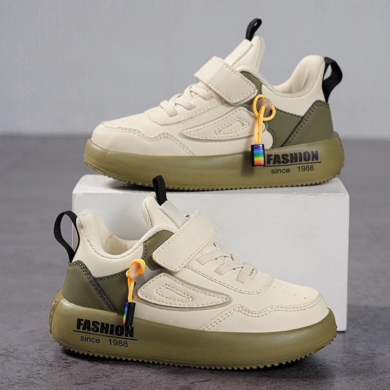 Új stílusú tavaszi gyerekcipők bőr vízálló sportcipők gyerekeknek könnyű lányok fiúk alkalmi divatos tornacipők