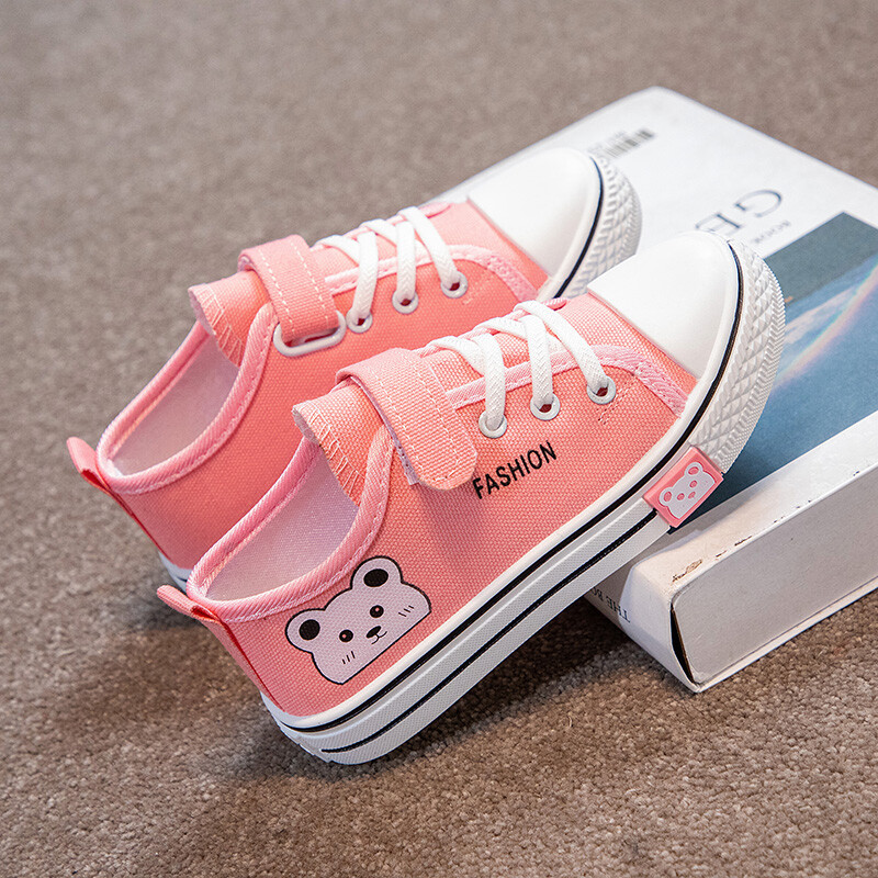 Divatos Four Seasons vászoncipő alkalmi sport gyerekcipők lányok lapos cipők 3 színben