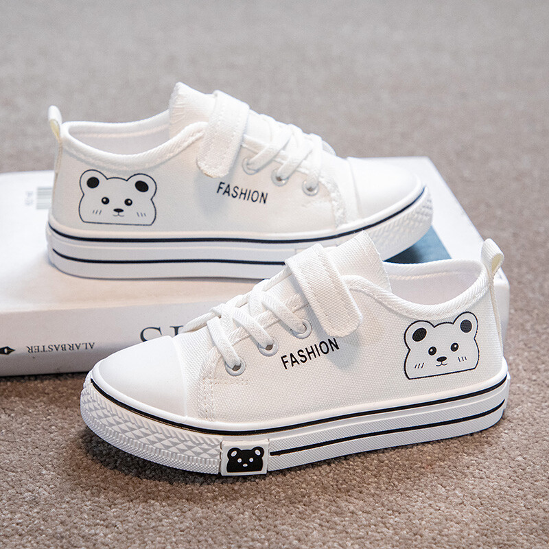 Divatos Four Seasons vászoncipő alkalmi sport gyerekcipők lányok lapos cipők 3 színben